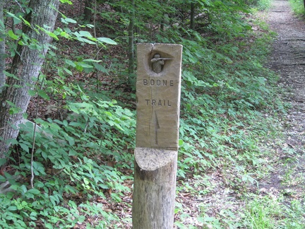 Carved Boone Trail Sign